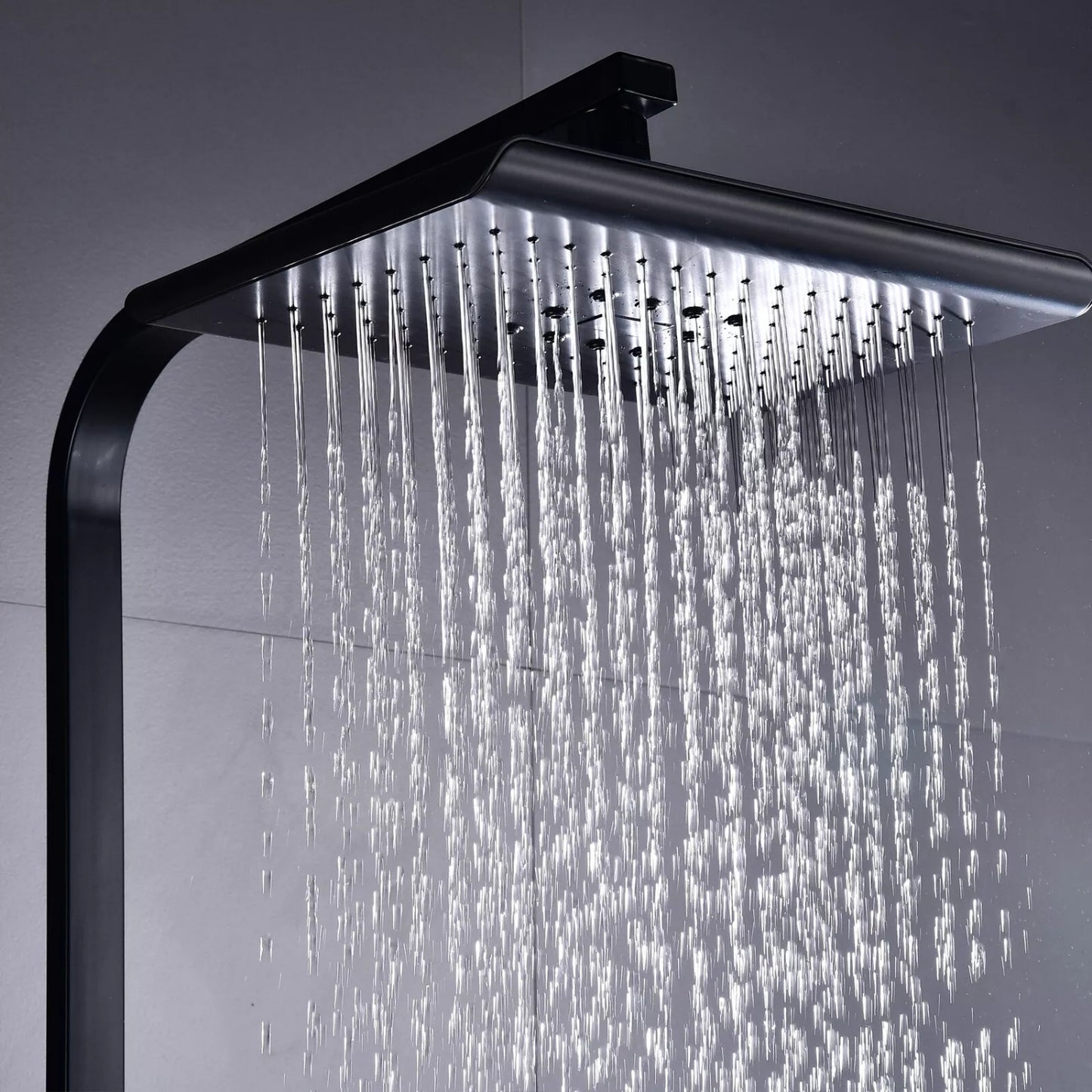 Douchesysteem Thermostaat – Douche Set – Regendouche – Handdouche – Douchekop – Zwart – Verstelbare Stang 90-110 cm – Duurzaam Chroom Messing
