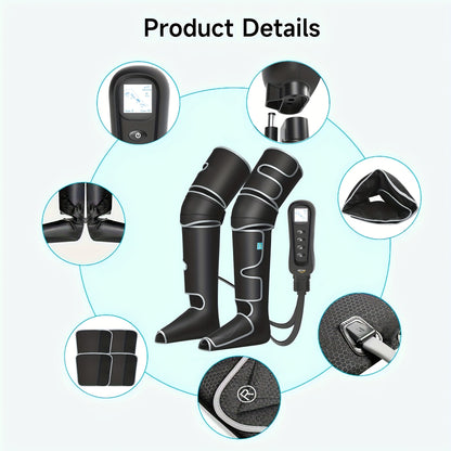 Volledige Beenmassager – Beenmassage – Knie Massager – Kuit Massager – Compressie Massager – Met Verwarmingsfunctie – Instelbare Intensiteit – Zachte Comfortabele Stoffen – Flexibel Design