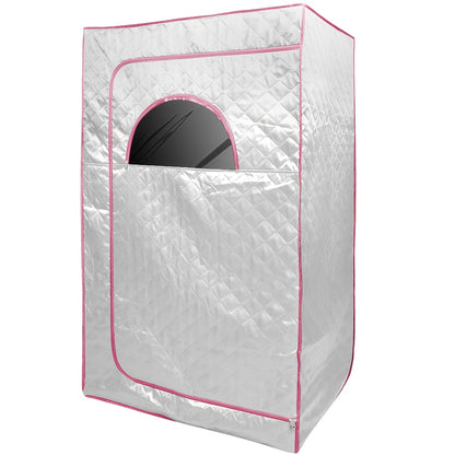 Portable Steam Sauna Box, Portable Sauna for Home, Person Sauna Tent Sauna Box At Home Spa, Home Sauna for Gym, Pilates, Garage, Hot Tub 100x80x170cm (Silvery), Hot Tub Accessory, Gym Sauna, Spacesaving Setup, Compact Design,