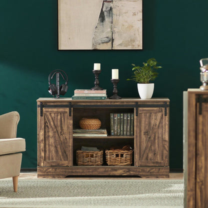 Kast met Schuifdeuren – Opbergkast – Dressoir – Boekenkast – Schoenenkast – Verstelbare Planken – Ruimtebesparend Design – 120x70x40 cm