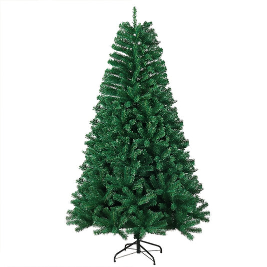 120cm Premium Artificial Christmas Tree, Hinged Spruce Tree with Metal Legs, 220 Branch Tips, Realistic PVC Xmas Tree for Home, Shops And Holiday Decoration | Easy to Assemble, Christmas Trees with Built In, Flocked Christmas