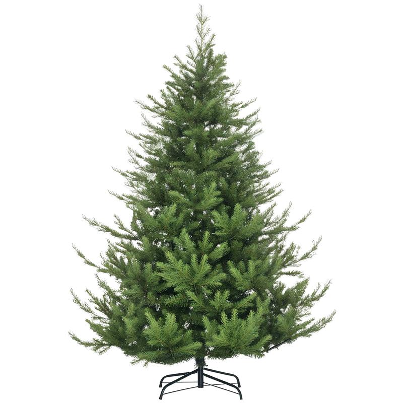 Kerstboom kunststof – Kunstkerstboom – Kerstboom kunst – Feestboom – Voorgemonteerde kerstboom – Vooraf gemonteerd – Stevige voet – Realistische kunststof takken