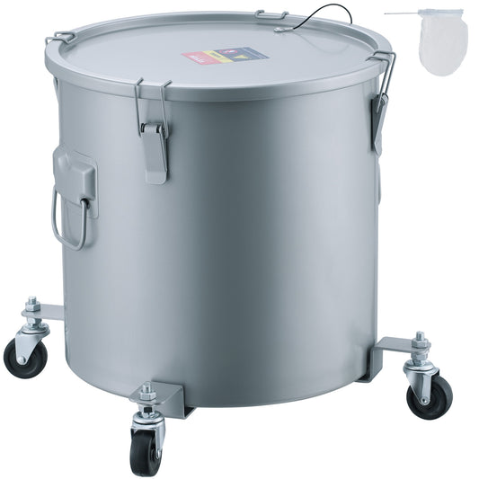 Friteuseoliecontainer – Olieopvangbak – Frituurolie Emmer – Frituurolie Reservoir – Olie Filterbak – 38 Liter Capaciteit – Duurzaam Carbonstaal Met Hittebestendige Poedercoating