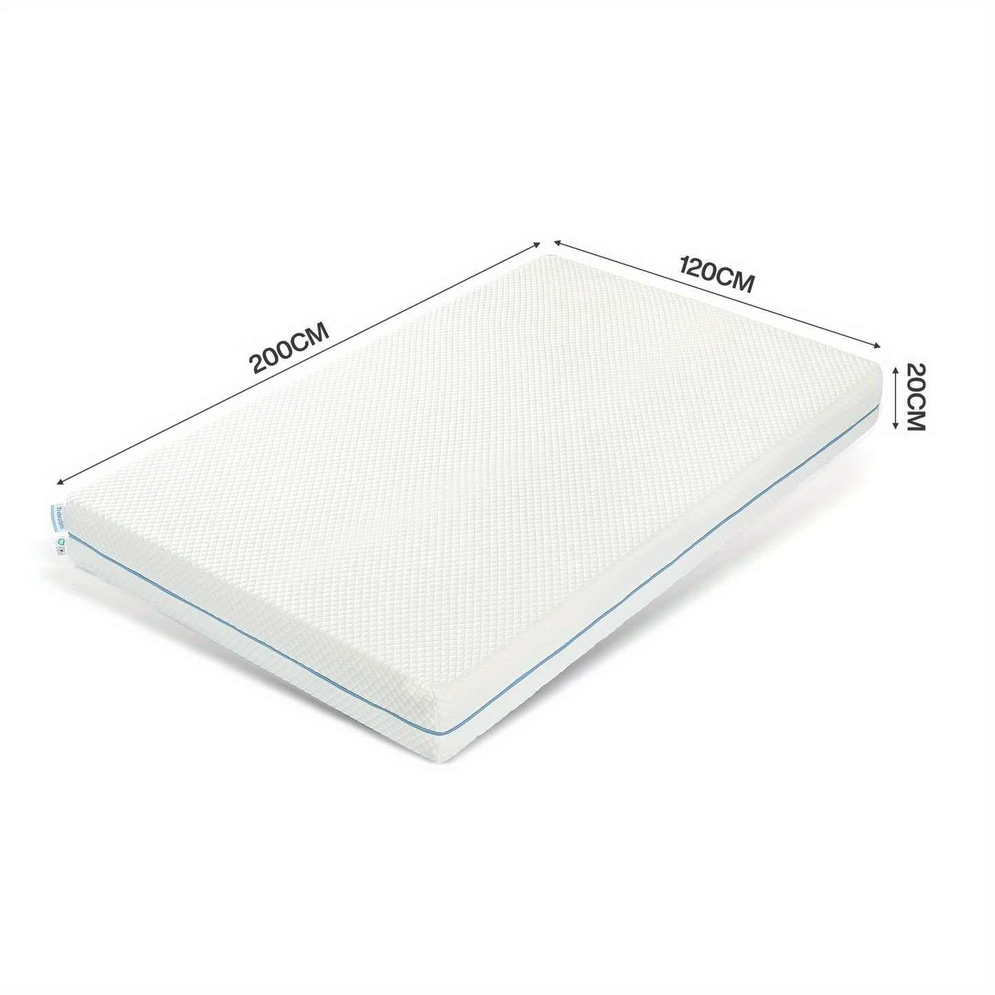 Matras – Luchtvering Matras – Koudschuim Matras – Ergonomisch Matras – Veringsmatras – 90 x 200 cm – 20 cm Hoog – 7-Zones H3 Medium Stevig – Met Memory Foam Laag