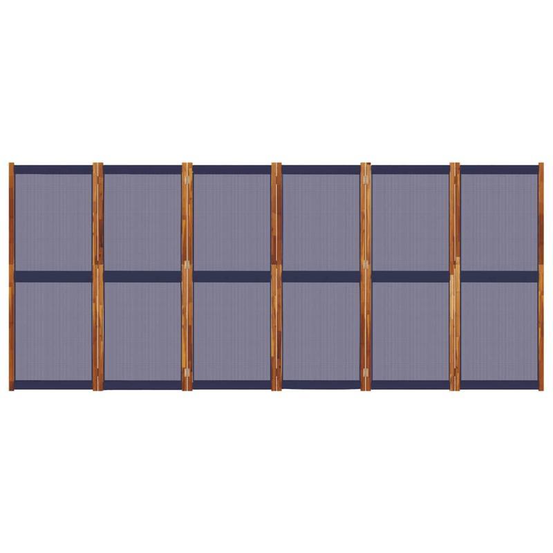 Folding Screen with 6 Panels 420X180 Cm Dark Blue Suitable for Offices, Bedrooms And Laboratories