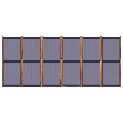 Folding Screen with 6 Panels 420X180 Cm Dark Blue Suitable for Offices, Bedrooms And Laboratories