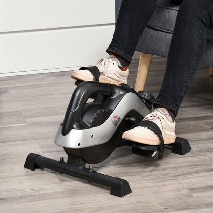 Mini Home Gym Pedal Trainer with Anti-Slip Mat & Adjustable Resistance - Heavy-Duty Iron Construction, Sturdy Base & Non-Slip Flooring - Compact Space-Saving for leg Trainer, Arm/Full-Body Workout Equipment - Ideal for Home G