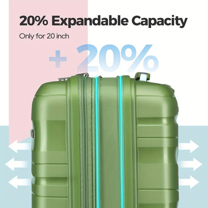 A Set of Hard Shell Suitcases, 20 Inches, 24 Inches, 28 Inches Luggage, Carry-On Luggage Set, Travel Luggage Set, with Spinner Wheels with Hard Shell Travel Bag And Toiletry Bag