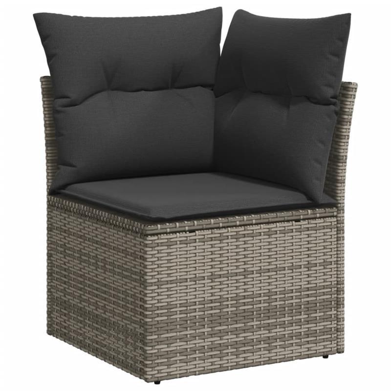 6-delige Loungeset – Tuinmeubelset – Lounge Set – Buitenmeubelen – Tuin sofa – Grijs – Weerbestendig Poly Rattan – Afneembare Wasbare Kussens