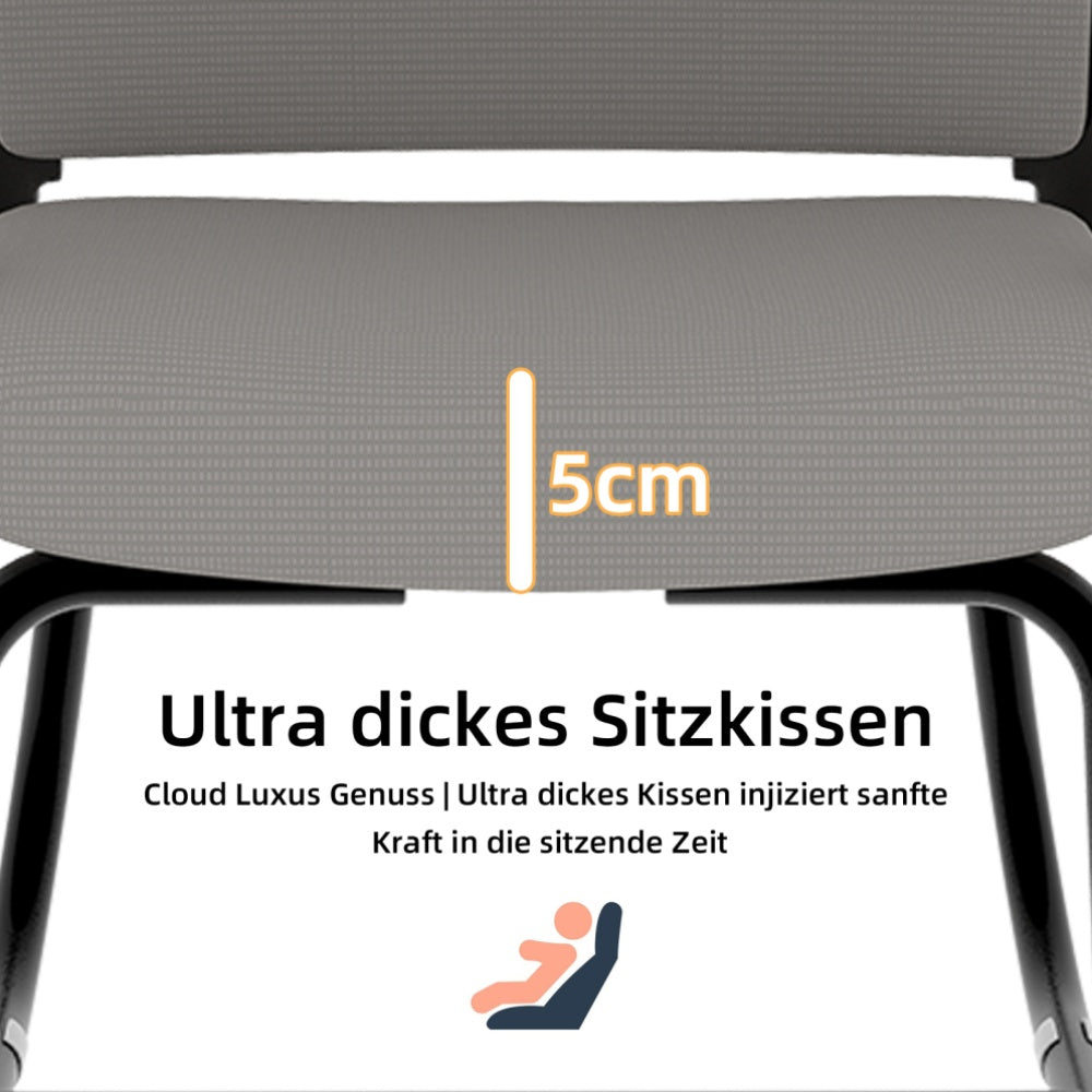 Bureaustoel – Office Chair – Kantoorstoel – Ergonomische Stoel – Draaistoel – Verstelbaar In Hoogte – Stevig Metalen Frame – Zacht Gewatteerd Zit- En Rugkussen