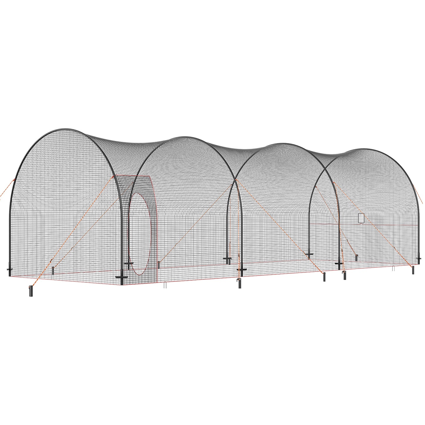 Batting Cage – Honkbal Kooi – Oefenkooi – Softbal Kooi – Pitching Kooi – Extra Ruim 10x3,3x3 Meter – Duurzaam Glasvezel Frame