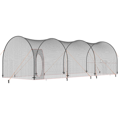 Batting Cage – Honkbal Kooi – Oefenkooi – Softbal Kooi – Pitching Kooi – Extra Ruim 10x3,3x3 Meter – Duurzaam Glasvezel Frame