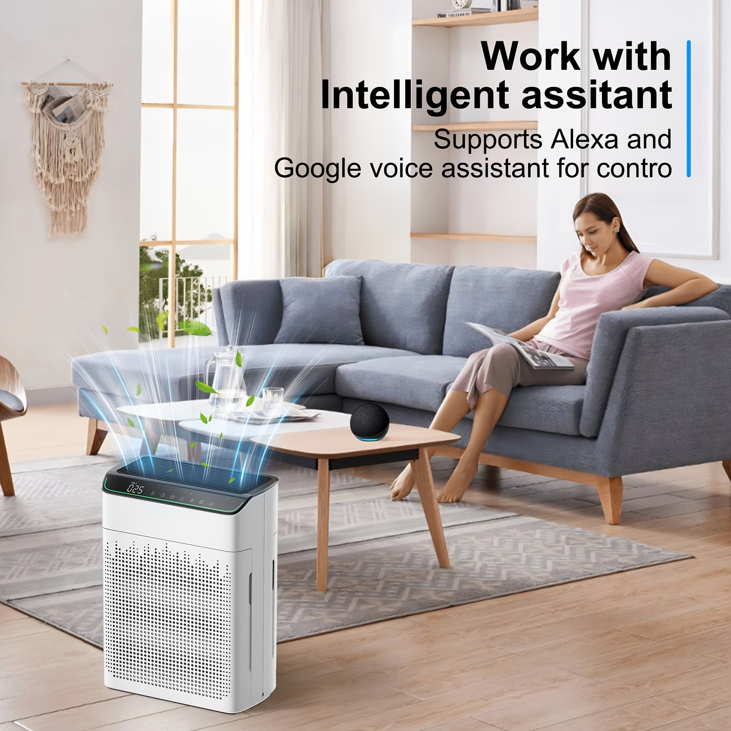 Luchtfilter – Luchtreiniger – Air Purifier – Luchtzuiveraar – Luchtfilter voor huis – Hepa Filter – Stil 23 dB – Timerfuncties & Automodus