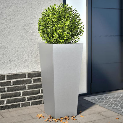 Bloemenrek – Plantenrek – Bloemenstandaard – Plantentafel – Plantenhouder – Gegalvaniseerd Staal – Weerbestendig – Set Van 2 – 35x35x75 cm