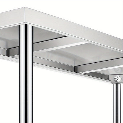Roestvrijstalen Werkbank – Werktafel – Keukentafel – RVS Tafel – Werkbank Met Opstand – 100x60x85 cm – Hoogwaardig 304 RVS – Draagvermogen 160 kg