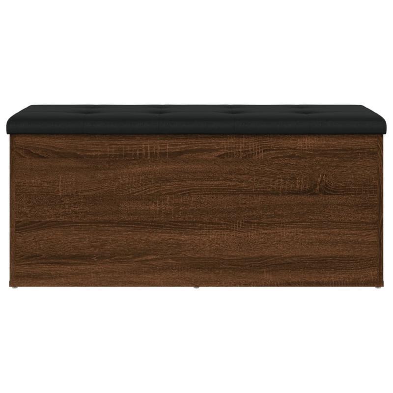 Opbergbank – Opbergkist – Schoenenbank – Zitbank – Bankje – Gemaakt Van Behandeld Hout – Afmeting 102x42x45 Cm Bruin Eik