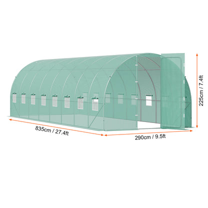 Tunnelkas Walk-in Kas – Serre – Kweektunnel – Groentetent – 8,5x3x2,3 Meter – Gegalvaniseerd Stalen Frame – 140g/m² Waterdichte PE Kasfolie