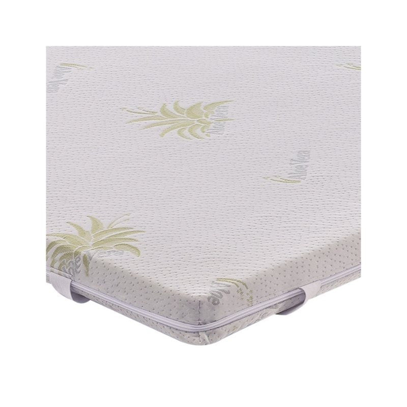 Mattress Topper, Firmness Corrector, 10 cm Height, Makes the Mattress Less Firm, Soft, Aloe Vera Cover, Removable and Machine-Washable Cover