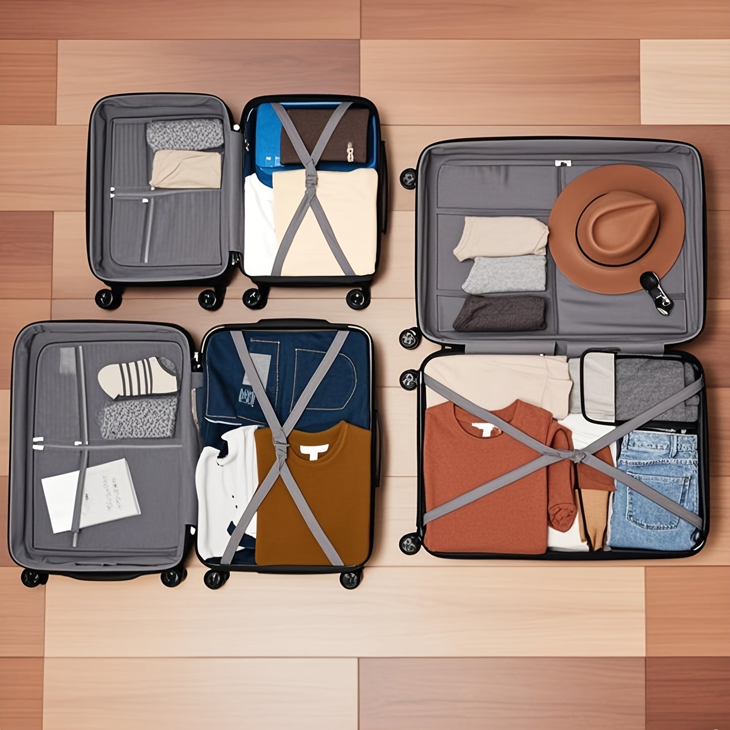 Kofferset – Reiskoffer Set – Trolley Koffers – Bagageset – Spinner Koffers – 3-delig 20/24/28 Inch – Duurzaam PP Materiaal – TSA Combinatieslot