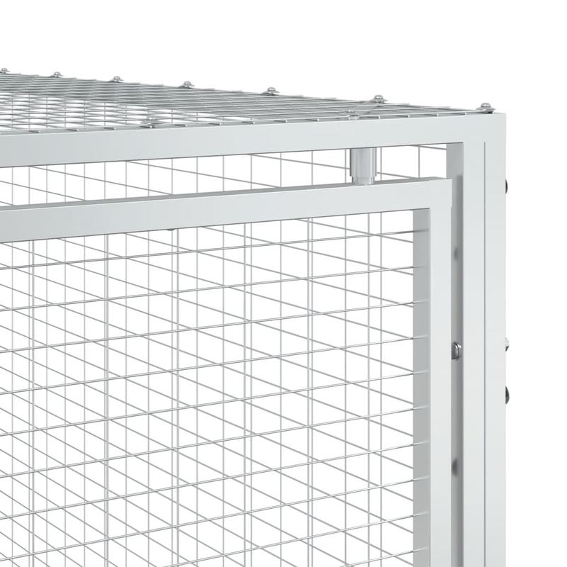 Hondenkennel – Hondenhok – Hondenren – Dierenverblijf – Hondenhuis – Gegalvaniseerd Staal – Ruim Interieur – Ventilatierooster – Dakoverstek – Weerbestendig – Eenvoudige Montage – Antraciet