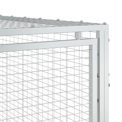 Hondenkennel – Hondenhok – Hondenren – Dierenverblijf – Hondenhuis – Gegalvaniseerd Staal – Ruim Interieur – Ventilatierooster – Dakoverstek – Weerbestendig – Eenvoudige Montage – Antraciet