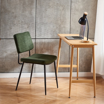 Retro Eetkamerstoelen – Stoel – Armstoel – Zithoek Stoel – Keukenstoel – Groen – Comfortabel Schuimzitting – Stevig Metalen Frame
