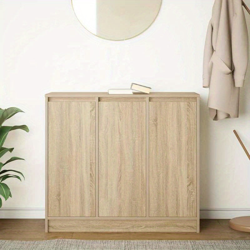 Dressoir – Ladekast – Opbergkast – Woonkamerkast – Commode – Sonoma Classic – Eucalyptus Houtafwerking – 2 Deuren Met Glazen Panelen – 2 Laden – 2 Planken – 90 kg Draagvermogen – Eenvoudige Montage