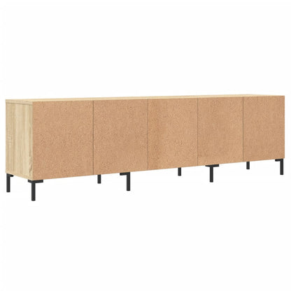 TV Cabinet Sonoma Oak 150x30x44.5 cm Engineered Wood TV Stand Entertainment Center with Storage, Media Television Table for Living Room Bedroom