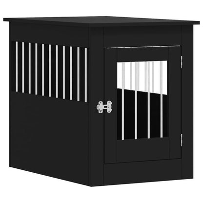 Hondenbench – Hondenkooi – Hondenhok – Hondenkennel – Hondenhuisje – Zwart – Gemaakt van Behandeld Hout – Afmetingen 55 x 80 x 68 cm