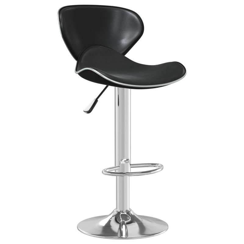 Modern Black Faux Leather Bar Stool with Backrest - Heavy-Duty & Particle Board, Square Footrest, Easy-Clean Counter Height Chair, Bar, Cafe - Assembly Required (No)
