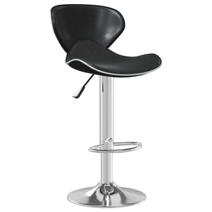 Modern Black Faux Leather Bar Stool with Backrest - Heavy-Duty & Particle Board, Square Footrest, Easy-Clean Counter Height Chair, Bar, Cafe - Assembly Required (No)