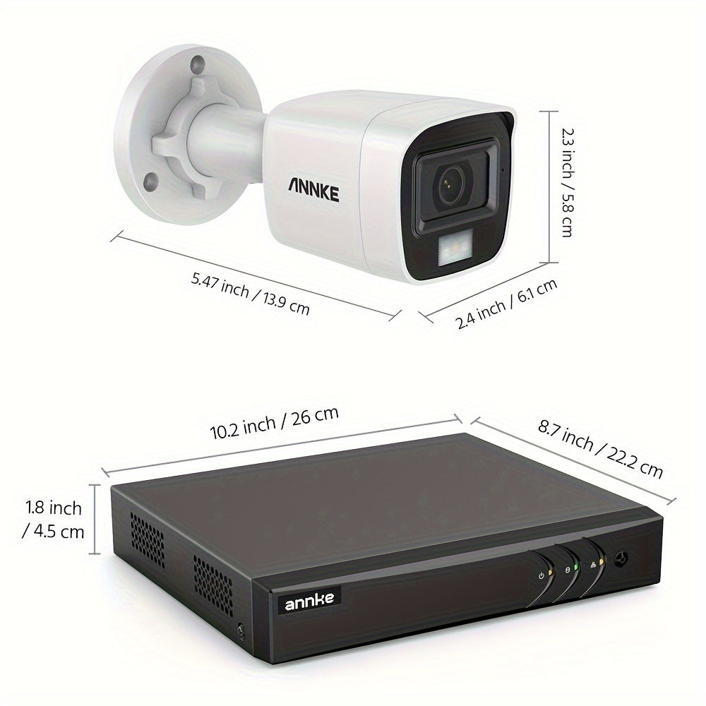 Beveiligingscamera – Camerabewaking – Bewakingscamera – Buitencamera – IP-camera – 8 x 3K 5MP Camera’s – Dual-Light Nachtzicht – Mens- en Voertuigdetectie