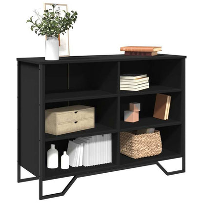 Sideboard 101x35.5x74.5cm Processed Wood Black Practical and removable