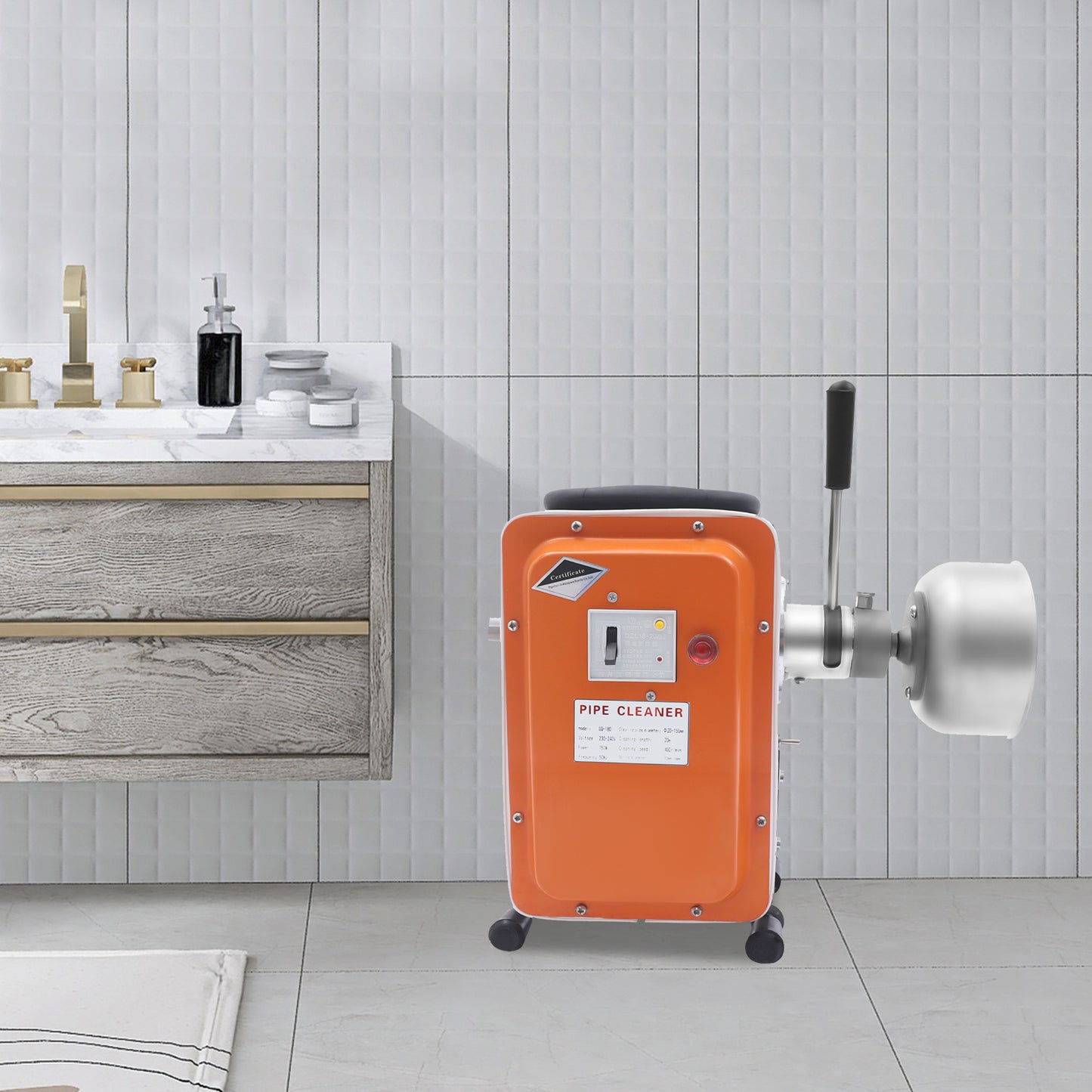 Goodslinesshop 750 W Pipe Cleaning Machine, Excavator Spring, Pipe Cleaning Machine, Drain Cleaner for Pipe Diameter: 20-150mm [High-Quality Shop Now!], Excavator Spring Removal, Sewer Line Cleaning, Excavator Spring Remover,