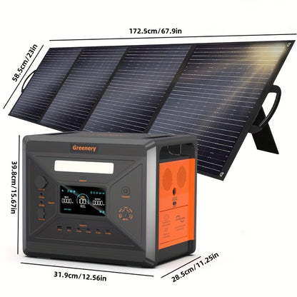 Powerbank – Portable Power Station – Solar Generator – Camping Batterij – Noodstroomvoorziening – 2304Wh Capaciteit – 4 AC Stopcontacten met 4800W Piekvermogen