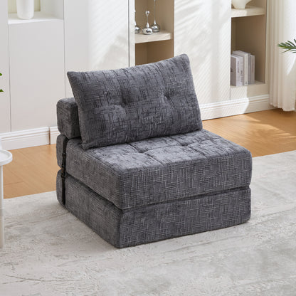 Opvouwbare Slaapbank – Slaapbank Bedbank – Sofa Bed – Logeerbed – Grijs – Hoogwaardig Katoenen Matras – Lichtgewicht & Draagbaar