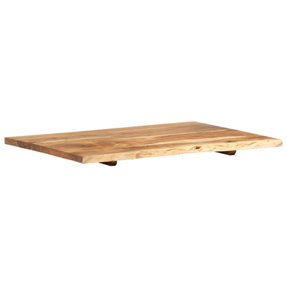 Badkamerblad – Wastafelblad – Wasbakblad – Badkamermeubelblad – Houten Blad – Solide Acaciahout – 80x52x2,5 cm – Duurzaam & Waterbestendig