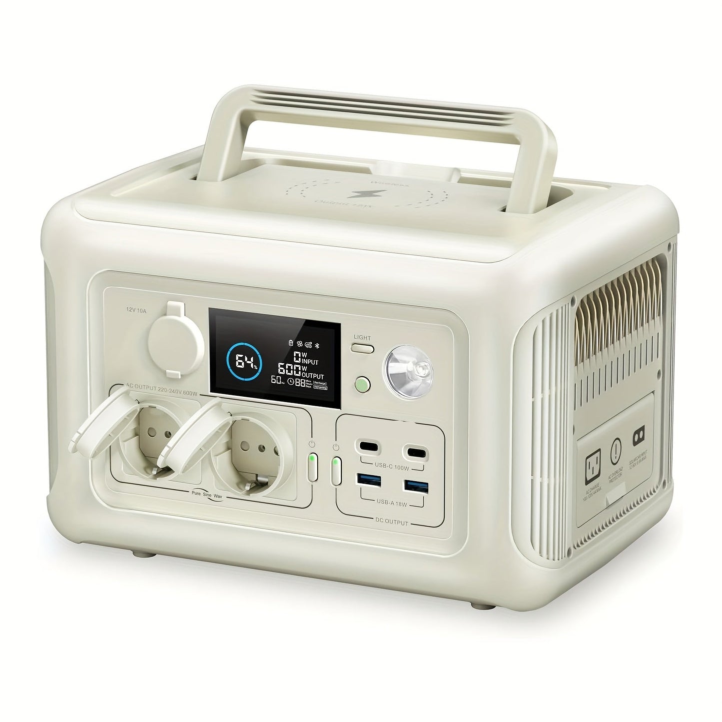 Draagbare Power Station – Mobiele Batterij – Externe Accu – Camping Generator – Snel Opladen – LiFePO4 Batterij – 8 Apparaten Gelijktijdig - QUORE