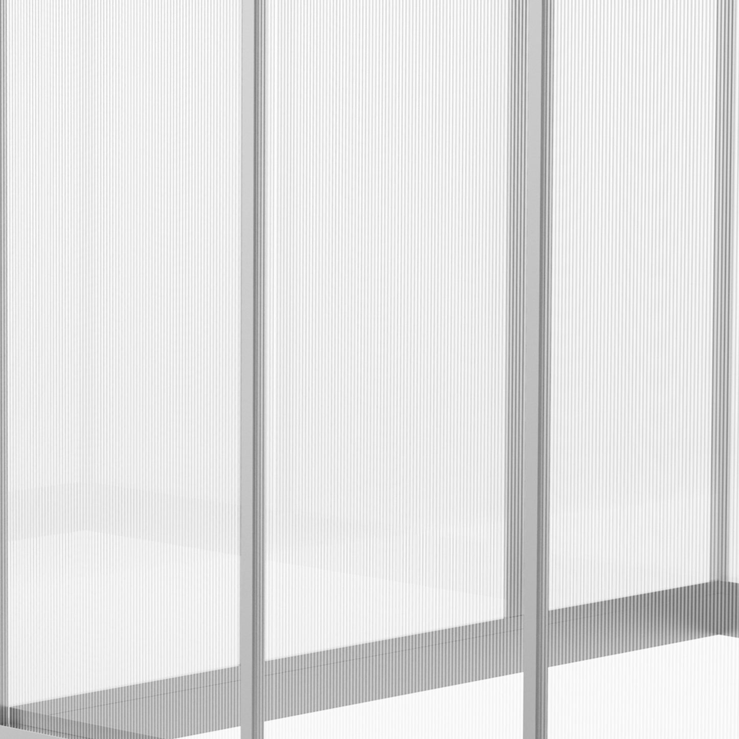 Kas – Tuinkas – Broeikas – Kweekkas – Serre – Aluminium Frame – Isolerende Polycarbonaat Panelen – 4,6 m² – Met Dakgoten en Ventilatiedeur