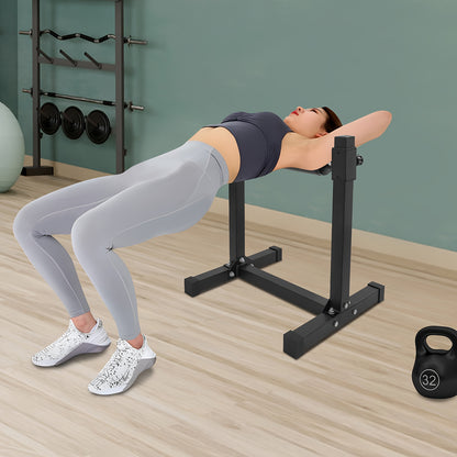 Split Squat Stand – Single Leg Squat Stand – Enkelsquat Hulpmiddel – Enkelroller – Beensteun – Zwart – Verstelbare Hoogte 9 Standen – Robuust Q235 Koolstofstaal