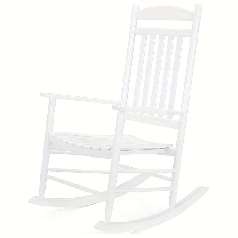 Rocker Outdoor Chair – Oversized Rocking Chair – Patio Chair – Garden Chair – Outdoor Rocking Chair – Houten Frame – Gemakkelijk Zelf In Te Zetten – Wit