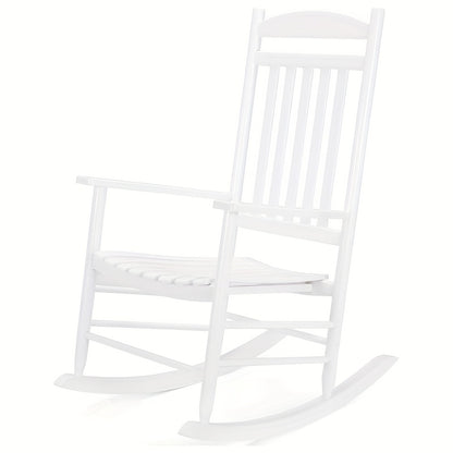 Rocker Outdoor Chair – Oversized Rocking Chair – Patio Chair – Garden Chair – Outdoor Rocking Chair – Houten Frame – Gemakkelijk Zelf In Te Zetten – Wit