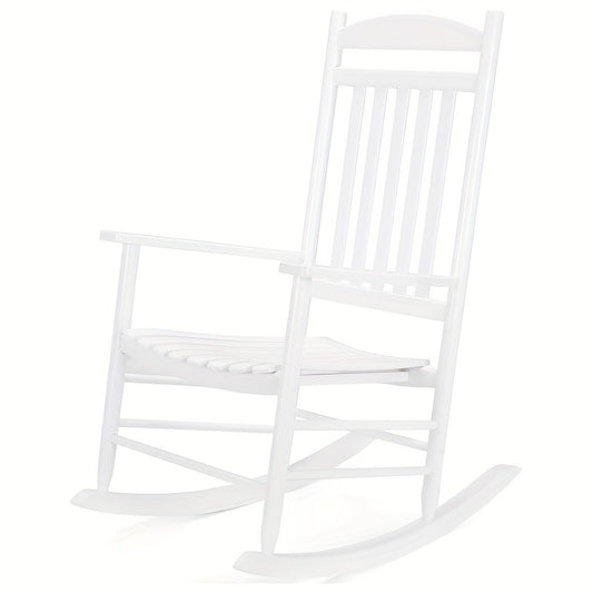 Rocker Outdoor Chair – Oversized Rocking Chair – Patio Chair – Garden Chair – Outdoor Rocking Chair – Houten Frame – Gemakkelijk Zelf In Te Zetten – Wit