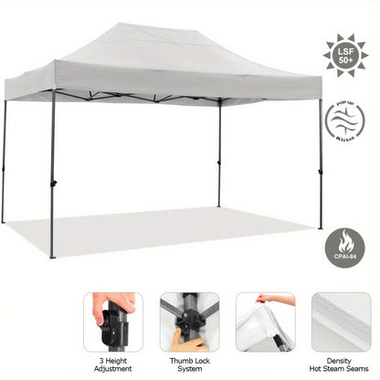 Partytent – Opvouwbare Tent – Luifel – Zonwering – Windscherm – 3x4,5 Meter – Afneembare Zijwanden – Stevig Legering Frame