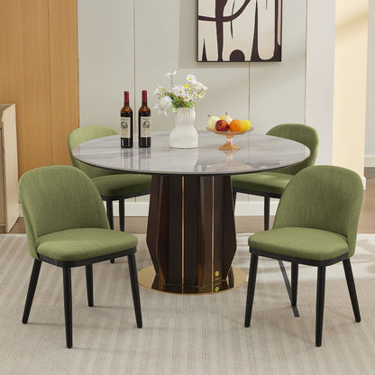 Eetkamerstoelen – Stoelen – Design Stoelen – Dining Chairs – Beklede Stoelen – Set Van 2 Groen – Ergonomische Rugleuning – Massief Beukenhout Frame