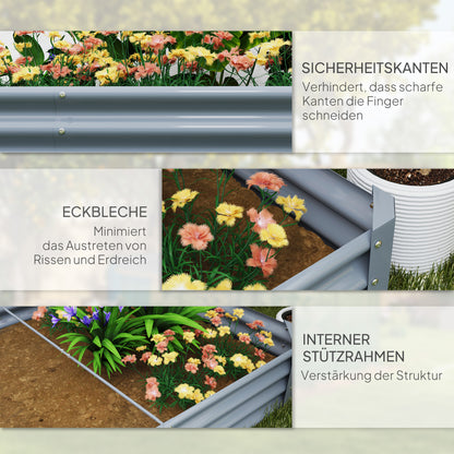 Verhoogd Plantbed – Stalen Border – Bloemenbak – Tuinbak – Kruidenbak – Weerbestendig Staal – Anti-Cut Randen – Comfortabel Tuinieren