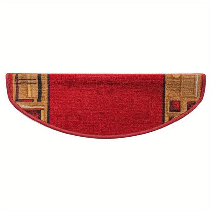 15-delige Rode Zelfklevende Trapmatten – Nonslip Trapbescherming – Antislip Trapstickers – Traplopen Veiligheid – Duurzaam PE Materiaal – Makkelijk Te Installeren – 65x21x4 cm