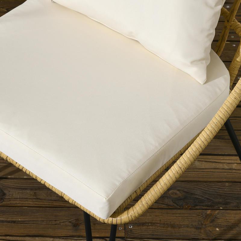 5-Teilige Gartensitzgruppe, Boho-Stil, 1 Esstisch &Amp; 4 Stühle, Auflagen, Polyrattan, Beige/Natur, Moderne Küchenmöbel, Schneller Aufbau, Platzsparend, Esstisch Im Landhausstil Geeignet Für Wohnzimmer, Esszimmer, Küche