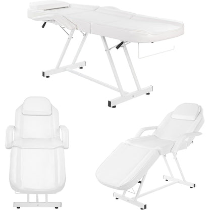 Professionele Massage- & Gezichtsstoel – Wellnessstoel – Esthetiekstoel – Salonbed – Spa-Behandelstoel – Verstelbare Rugleuning & Hoofdsteun – Duurzaam Synthetisch Leder