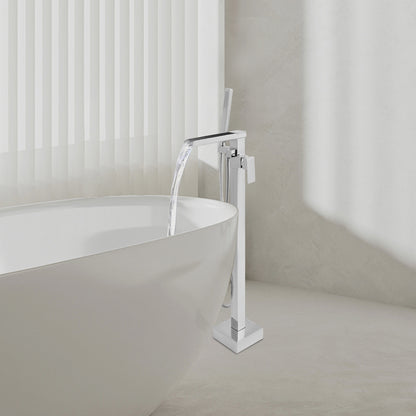 Freestanding Bath Tap, Tap with Hand Shower, Bath Tap, Bathtub Faucet Set, Bath Tub Faucet Set, Shower Faucet, Bathroom Faucet, Contemporary Tap, Sleek Design, Durable Construction, Highquality Finish, Handheld Shower Tap